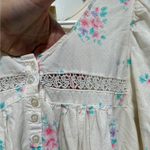 Vintage Victoria's Secret Gold Label Nightie Dress S Small Floral Nap Prairie - Picture 6 of 11